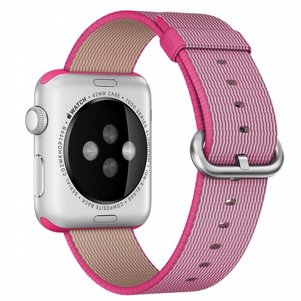 רצועת בד / ניילון מדגם Woven Nylon Band מבית LaTera לשעון חכם מדגם: Apple Watch 38mm/40mm/41mm (צבע Pink) רצועת בד / ניילון מדגם Woven Nylon Band מבית LaTera לשעון חכם מדגם: Apple Watch 38mm/40mm/41mm (צבע Pink)