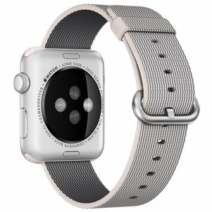 רצועת בד / ניילון מדגם Woven Nylon Band מבית LaTera לשעון חכם מדגם: Apple Watch 38mm/40mm/41mm (צבע Pearl) רצועת בד / ניילון מדגם Woven Nylon Band מבית LaTera לשעון חכם מדגם: Apple Watch 38mm/40mm/41mm (צבע Pearl)