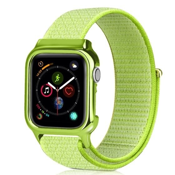 ����� �� / ������ ���� Simple Fashion Nylon Band ���� LaTera ����� ��� ����: Apple Watch 42mm/44mm/45mm (��� Bright yellow)