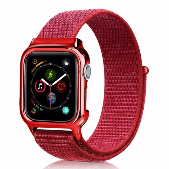 ����� �� / ������ ���� Simple Fashion Nylon Band ���� LaTera ����� ��� ����: Apple Watch 42mm/44mm/45mm (��� Red)