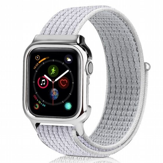 ����� �� / ������ ���� Simple Fashion Nylon Band ���� LaTera ����� ��� ����: Apple Watch 38mm/40mm/41mm (��� Reflective white)