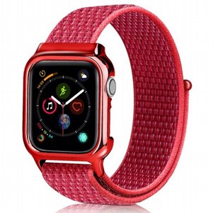 רצועת בד / ניילון מדגם Simple Fashion Nylon Band מבית LaTera לשעון חכם מדגם: Apple Watch 38mm/40mm/41mm (צבע Hibiscus Pink) רצועת בד / ניילון מדגם Simple Fashion Nylon Band מבית LaTera לשעון חכם מדגם: Apple Watch 38mm/40mm/41mm (צבע Hibiscus Pink)