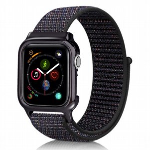 רצועת בד / ניילון מדגם Simple Fashion Nylon Band מבית LaTera לשעון חכם מדגם: Apple Watch 38mm/40mm/41mm (צבע Official Black) רצועת בד / ניילון מדגם Simple Fashion Nylon Band מבית LaTera לשעון חכם מדגם: Apple Watch 38mm/40mm/41mm (צבע Official Black)