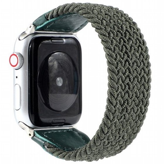 ����� �� / ������ ���� Braided Nylon Band ���� LaTera ����� ��� ����: Apple Watch 42mm/44mm/45mm (��� Army Green)