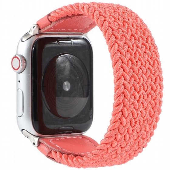 ����� �� / ������ ���� Braided Nylon Band ���� LaTera ����� ��� ����: Apple Watch 42mm/44mm/45mm (��� Rose Red)