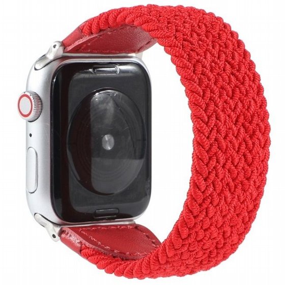����� �� / ������ ���� Braided Nylon Band ���� LaTera ����� ��� ����: Apple Watch 38mm/40mm/41mm (��� Red)
