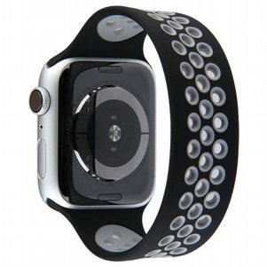רצועת סיליקון מדגם Elastic Sport Silicone Band מבית LaTera לשעון חכם מדגם: Apple Watch 42mm/44mm/45mm (צבע Black/Grey) רצועת סיליקון מדגם Elastic Sport Silicone Band מבית LaTera לשעון חכם מדגם: Apple Watch 42mm/44mm/45mm (צבע Black/Grey)