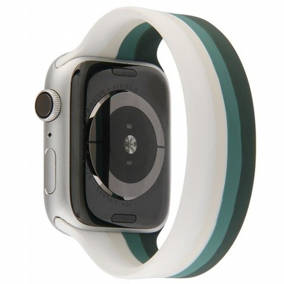 ����� ������� ����  Rainbow Solo Silicone Band ���� LaTera ����� ��� ����: Apple Watch 42mm/44mm/45mm (��� Green Rainbow)