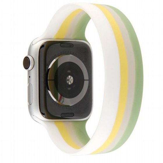 ����� ������� ����  Rainbow Solo Silicone Band ���� LaTera ����� ��� ����: Apple Watch 42mm/44mm/45mm (��� Green/Yellow Rainbow)