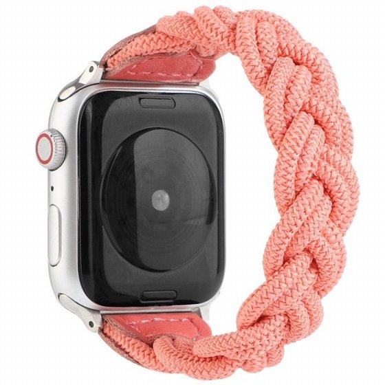 ����� �� / ������ ���� Elastic Woven Nylon Band ���� LaTera ����� ��� ����: Apple Watch 42mm/44mm/45mm (��� Watermelon Red)