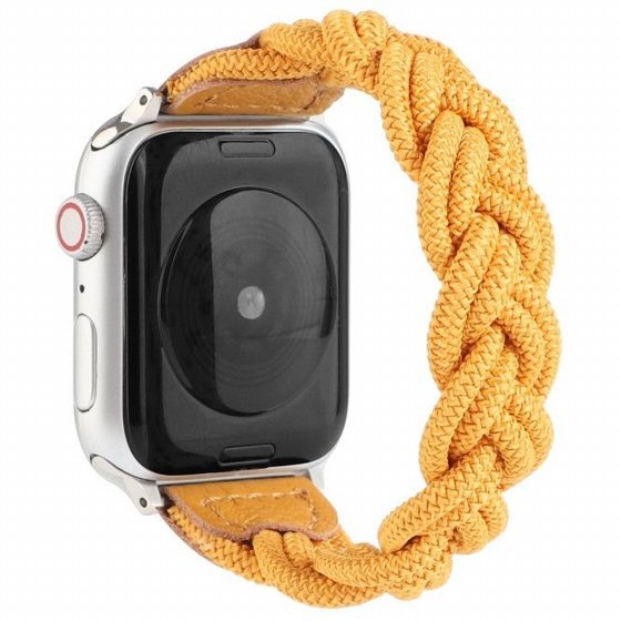 ����� �� / ������ ���� Elastic Woven Nylon Band ���� LaTera ����� ��� ����: Apple Watch 38mm/40mm/41mm (��� Yellow)