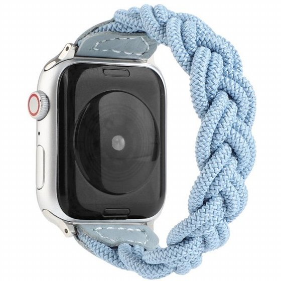 ����� �� / ������ ���� Elastic Woven Nylon Band ���� LaTera ����� ��� ����: Apple Watch 38mm/40mm/41mm (��� Sky Blue)