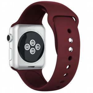 רצועת סיליקון מדגם Silicone Band מבית LaTera לשעון חכם מדגם: Apple Watch 38mm/40mm/41mm (צבע Wine Red) רצועת סיליקון מדגם Silicone Band מבית LaTera לשעון חכם מדגם: Apple Watch 38mm/40mm/41mm (צבע Wine Red)