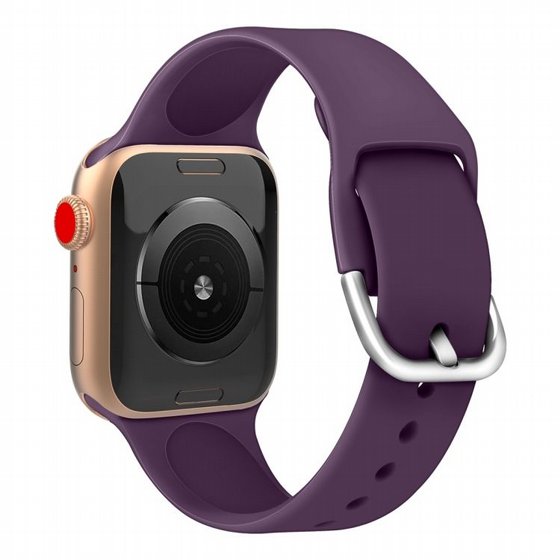 ����� ������� ����  Solid Color Silicone Band ���� LaTera ����� ��� ����: Apple Watch 38mm/40mm/41mm (��� Dark Purple)