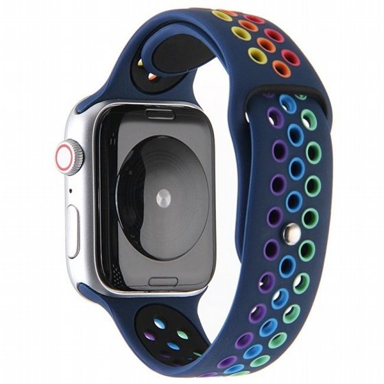 ����� ������� ���� Rainbow Sport Silicone Band ���� LaTera ����� ��� ����: Apple Watch 42mm/44mm/45mm (��� Dark Blue)