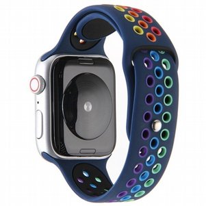 רצועת סיליקון מדגם Rainbow Sport Silicone Band מבית LaTera לשעון חכם מדגם: Apple Watch 42mm/44mm/45mm (צבע Dark Blue) רצועת סיליקון מדגם Rainbow Sport Silicone Band מבית LaTera לשעון חכם מדגם: Apple Watch 42mm/44mm/45mm (צבע Dark Blue)
