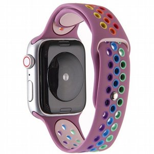 רצועת סיליקון מדגם Rainbow Sport Silicone Band מבית LaTera לשעון חכם מדגם: Apple Watch 42mm/44mm/45mm (צבע Purple) רצועת סיליקון מדגם Rainbow Sport Silicone Band מבית LaTera לשעון חכם מדגם: Apple Watch 42mm/44mm/45mm (צבע Purple)