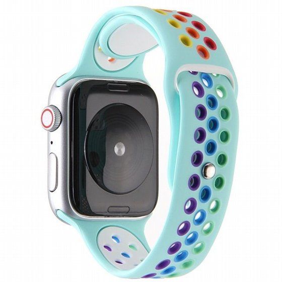����� ������� ���� Rainbow Sport Silicone Band ���� LaTera ����� ��� ����: Apple Watch 38mm/40mm/41mm (��� Turquoise)