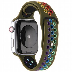 רצועת סיליקון מדגם Rainbow Sport Silicone Band מבית LaTera לשעון חכם מדגם: Apple Watch 38mm/40mm/41mm (צבע Olive Green) רצועת סיליקון מדגם Rainbow Sport Silicone Band מבית LaTera לשעון חכם מדגם: Apple Watch 38mm/40mm/41mm (צבע Olive Green)