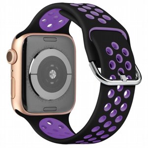 רצועת סיליקון מדגם Two Tone Sport Silicone Band מבית LaTera לשעון חכם מדגם: Apple Watch 42mm/44mm/45mm (צבע Black/Dark Purple) רצועת סיליקון מדגם Two Tone Sport Silicone Band מבית LaTera לשעון חכם מדגם: Apple Watch 42mm/44mm/45mm (צבע Black/Dark Purple)