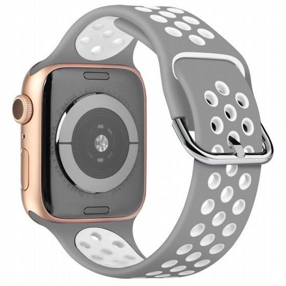 ����� ������� ���� Two Tone Sport Silicone Band ���� LaTera ����� ��� ����: Apple Watch 42mm/44mm/45mm (��� Grey/White)