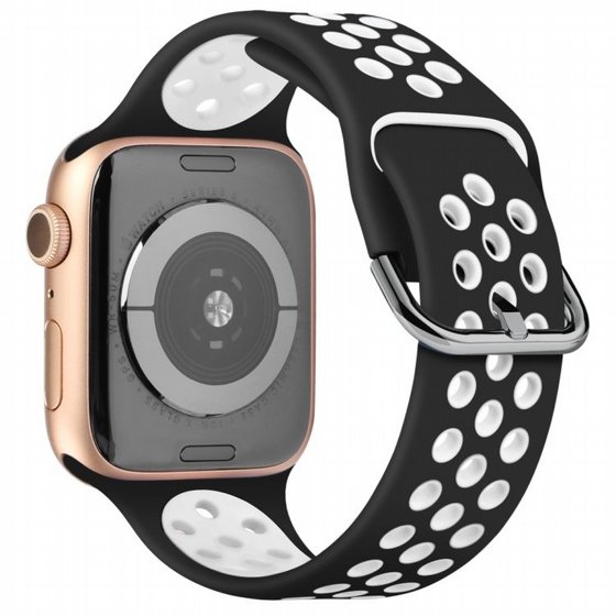����� ������� ���� Two Tone Sport Silicone Band ���� LaTera ����� ��� ����: Apple Watch 42mm/44mm/45mm (��� Black/White)