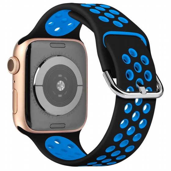 ����� ������� ���� Two Tone Sport Silicone Band ���� LaTera ����� ��� ����: Apple Watch 42mm/44mm/45mm (��� Black/Blue)