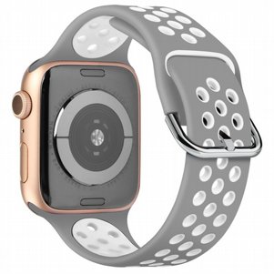 רצועת סיליקון מדגם Two Tone Sport Silicone Band מבית LaTera לשעון חכם מדגם: Apple Watch 38mm/40mm/41mm (צבע Grey/White) רצועת סיליקון מדגם Two Tone Sport Silicone Band מבית LaTera לשעון חכם מדגם: Apple Watch 38mm/40mm/41mm (צבע Grey/White)