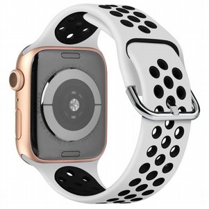 רצועת סיליקון מדגם Two Tone Sport Silicone Band מבית LaTera לשעון חכם מדגם: Apple Watch 38mm/40mm/41mm (צבע White/Black) רצועת סיליקון מדגם Two Tone Sport Silicone Band מבית LaTera לשעון חכם מדגם: Apple Watch 38mm/40mm/41mm (צבע White/Black)