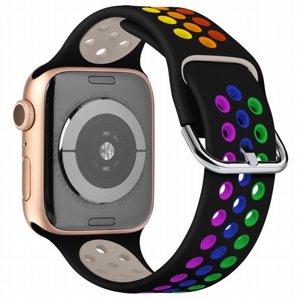 רצועת סיליקון מדגם Two Tone Sport Silicone Band מבית LaTera לשעון חכם מדגם: Apple Watch 38mm/40mm/41mm (צבע Black/Color) רצועת סיליקון מדגם Two Tone Sport Silicone Band מבית LaTera לשעון חכם מדגם: Apple Watch 38mm/40mm/41mm (צבע Black/Color)