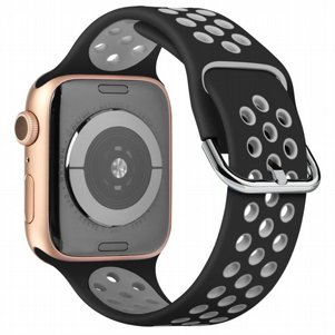 רצועת סיליקון מדגם Two Tone Sport Silicone Band מבית LaTera לשעון חכם מדגם: Apple Watch 38mm/40mm/41mm (צבע Black/Grey) רצועת סיליקון מדגם Two Tone Sport Silicone Band מבית LaTera לשעון חכם מדגם: Apple Watch 38mm/40mm/41mm (צבע Black/Grey)