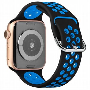 רצועת סיליקון מדגם Two Tone Sport Silicone Band מבית LaTera לשעון חכם מדגם: Apple Watch 38mm/40mm/41mm (צבע Black/Blue) רצועת סיליקון מדגם Two Tone Sport Silicone Band מבית LaTera לשעון חכם מדגם: Apple Watch 38mm/40mm/41mm (צבע Black/Blue)