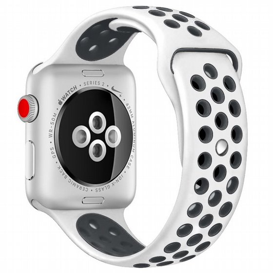 ����� ������� ���� Sport Silicone Band ���� LaTera ����� ��� ����: Apple Watch 42mm/44mm/45mm (��� White/Black)