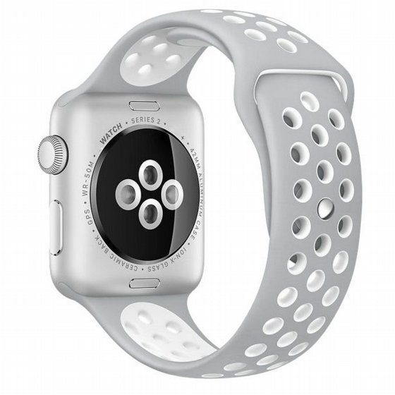 ����� ������� ���� Sport Silicone Band ���� LaTera ����� ��� ����: Apple Watch 42mm/44mm/45mm (��� Grey/White)
