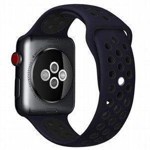 רצועת סיליקון מדגם Sport Silicone Band מבית LaTera לשעון חכם מדגם: Apple Watch 42mm/44mm/45mm (צבע Blue/Black) רצועת סיליקון מדגם Sport Silicone Band מבית LaTera לשעון חכם מדגם: Apple Watch 42mm/44mm/45mm (צבע Blue/Black)