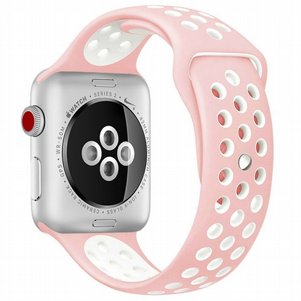 רצועת סיליקון מדגם Sport Silicone Band מבית LaTera לשעון חכם מדגם: Apple Watch 42mm/44mm/45mm (צבע Pink/White) רצועת סיליקון מדגם Sport Silicone Band מבית LaTera לשעון חכם מדגם: Apple Watch 42mm/44mm/45mm (צבע Pink/White)