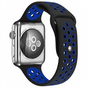 רצועת סיליקון מדגם Sport Silicone Band מבית LaTera לשעון חכם מדגם: Apple Watch 38mm/40mm/41mm (צבע Black/Blue) רצועת סיליקון מדגם Sport Silicone Band מבית LaTera לשעון חכם מדגם: Apple Watch 38mm/40mm/41mm (צבע Black/Blue)
