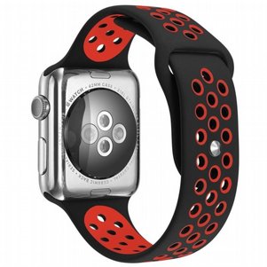 רצועת סיליקון מדגם Sport Silicone Band מבית LaTera לשעון חכם מדגם: Apple Watch 38mm/40mm/41mm (צבע Black/Red) רצועת סיליקון מדגם Sport Silicone Band מבית LaTera לשעון חכם מדגם: Apple Watch 38mm/40mm/41mm (צבע Black/Red)
