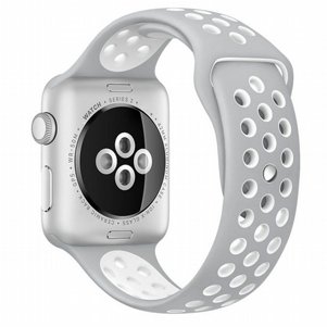 רצועת סיליקון מדגם Sport Silicone Band מבית LaTera לשעון חכם מדגם: Apple Watch 38mm/40mm/41mm (צבע Grey/White) רצועת סיליקון מדגם Sport Silicone Band מבית LaTera לשעון חכם מדגם: Apple Watch 38mm/40mm/41mm (צבע Grey/White)
