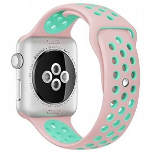 ����� ������� ���� Sport Silicone Band ���� LaTera ����� ��� ����: Apple Watch 38mm/40mm/41mm (��� Pink/Green)