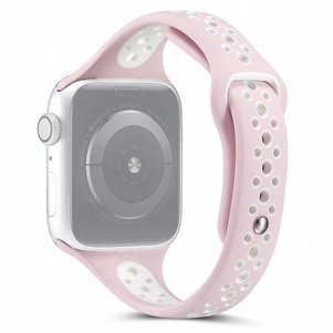 רצועת סיליקון מדגם Little Waist Sport Silicone Band מבית LaTera לשעון חכם מדגם: Apple Watch 42mm/44mm/45mm (צבע Pink/White) רצועת סיליקון מדגם Little Waist Sport Silicone Band מבית LaTera לשעון חכם מדגם: Apple Watch 42mm/44mm/45mm (צבע Pink/White)