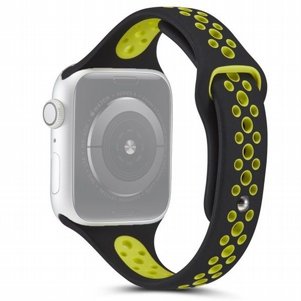 רצועת סיליקון מדגם Little Waist Sport Silicone Band מבית LaTera לשעון חכם מדגם: Apple Watch 42mm/44mm/45mm (צבע Black/Green) רצועת סיליקון מדגם Little Waist Sport Silicone Band מבית LaTera לשעון חכם מדגם: Apple Watch 42mm/44mm/45mm (צבע Black/Green)