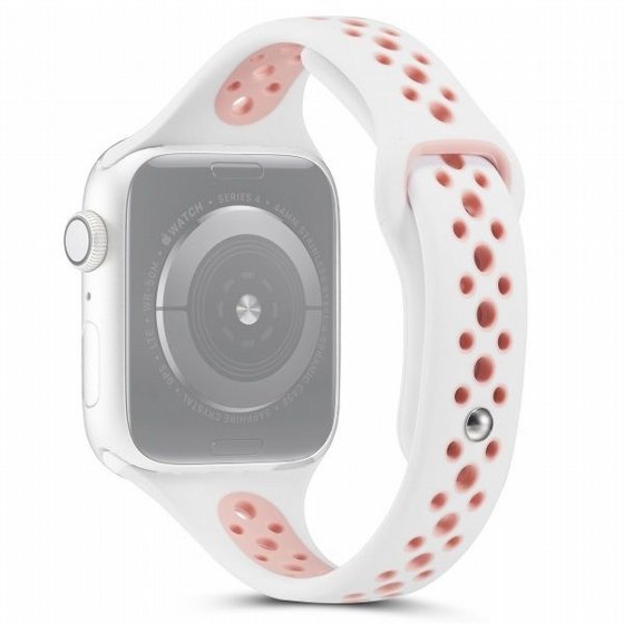 ����� ������� ����  Little Waist Sport Silicone Band ���� LaTera ����� ��� ����: Apple Watch 38mm/40mm/41mm (��� White/Pink)
