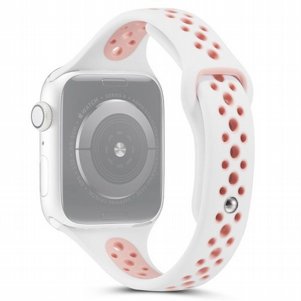 רצועת סיליקון מדגם Little Waist Sport Silicone Band מבית LaTera לשעון חכם מדגם: Apple Watch 38mm/40mm/41mm (צבע White/Pink) רצועת סיליקון מדגם Little Waist Sport Silicone Band מבית LaTera לשעון חכם מדגם: Apple Watch 38mm/40mm/41mm (צבע White/Pink)