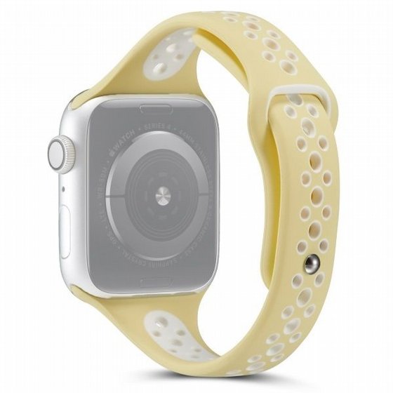 ����� ������� ����  Little Waist Sport Silicone Band ���� LaTera ����� ��� ����: Apple Watch 38mm/40mm/41mm (��� Yellow/White)