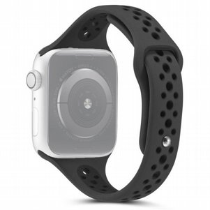 רצועת סיליקון מדגם Little Waist Sport Silicone Band מבית LaTera לשעון חכם מדגם: Apple Watch 38mm/40mm/41mm (צבע Black) רצועת סיליקון מדגם Little Waist Sport Silicone Band מבית LaTera לשעון חכם מדגם: Apple Watch 38mm/40mm/41mm (צבע Black)