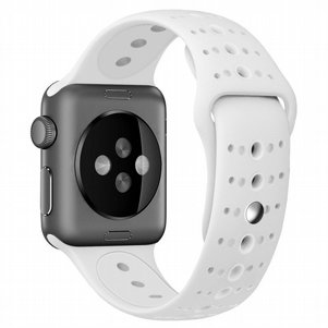 רצועת סיליקון מדגם Two Tone Porous Silicone Band מבית LaTera לשעון חכם מדגם: Apple Watch 42mm/44mm/45mm (צבע White) רצועת סיליקון מדגם Two Tone Porous Silicone Band מבית LaTera לשעון חכם מדגם: Apple Watch 42mm/44mm/45mm (צבע White)