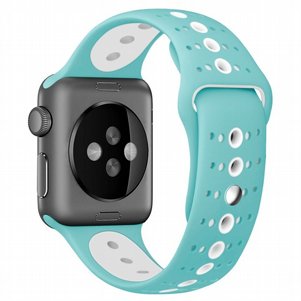 רצועת סיליקון מדגם Two Tone Porous Silicone Band מבית LaTera לשעון חכם מדגם: Apple Watch 38mm/40mm/41mm (צבע Green/White) רצועת סיליקון מדגם Two Tone Porous Silicone Band מבית LaTera לשעון חכם מדגם: Apple Watch 38mm/40mm/41mm (צבע Green/White)