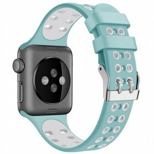 רצועת סיליקון מדגם Two Color Double Silicone Band מבית LaTera לשעון חכם מדגם: Apple Watch 42mm/44mm/45mm (צבע Green/White) רצועת סיליקון מדגם Two Color Double Silicone Band מבית LaTera לשעון חכם מדגם: Apple Watch 42mm/44mm/45mm (צבע Green/White)