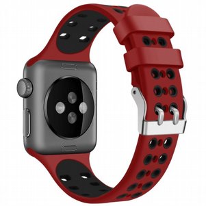 רצועת סיליקון מדגם Two Color Double Silicone Band מבית LaTera לשעון חכם מדגם: Apple Watch 42mm/44mm/45mm (צבע Red/Black) רצועת סיליקון מדגם Two Color Double Silicone Band מבית LaTera לשעון חכם מדגם: Apple Watch 42mm/44mm/45mm (צבע Red/Black)